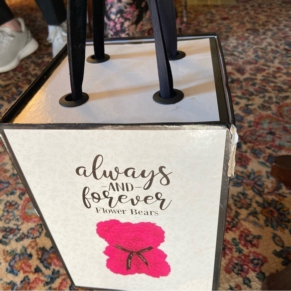 Always & Forever Bear in bright pink with black tie. New in the box. It’s a girl - Picture 3 of 9